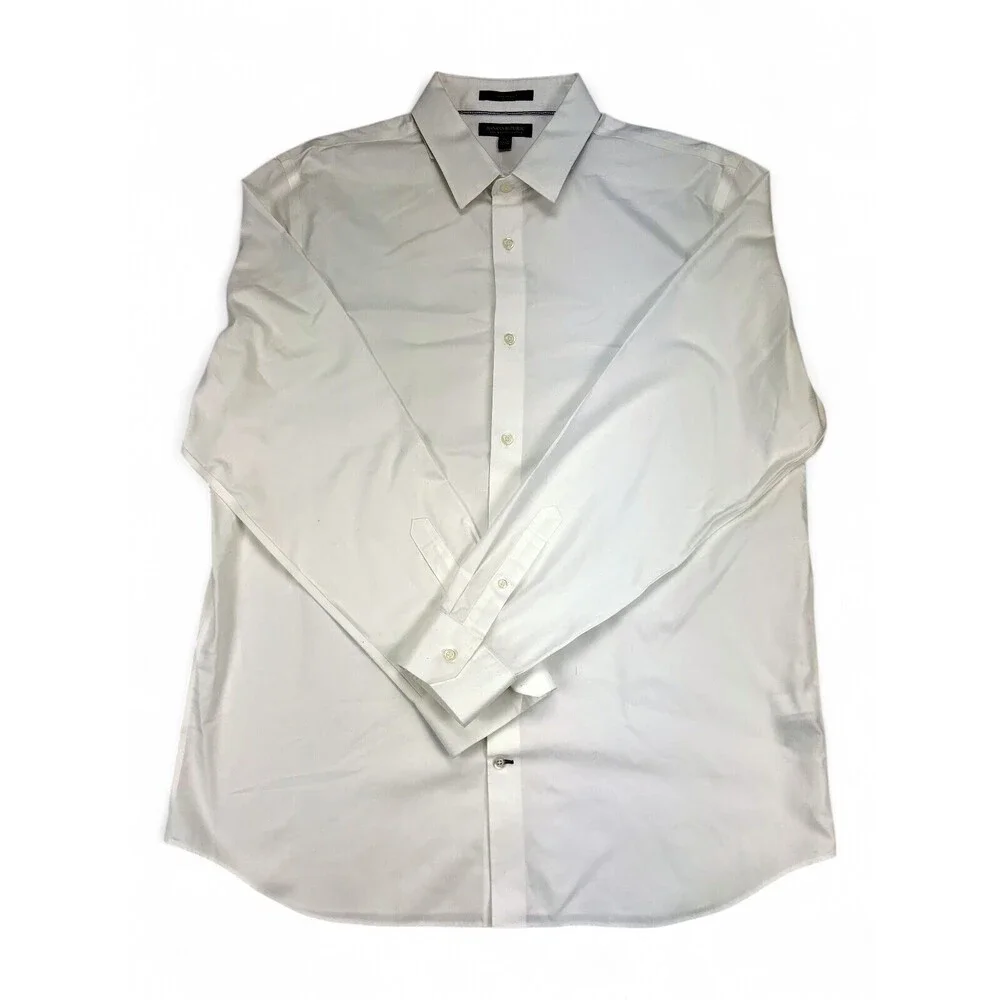 Banana Republic‎ Men's White Dress Shirt XL Classic Fit